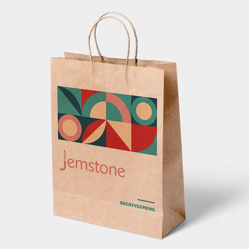 Wholesale China Wholesale Kraft Paper Bag square logo Printed Custom Paper Bag square for square Shopping Candy