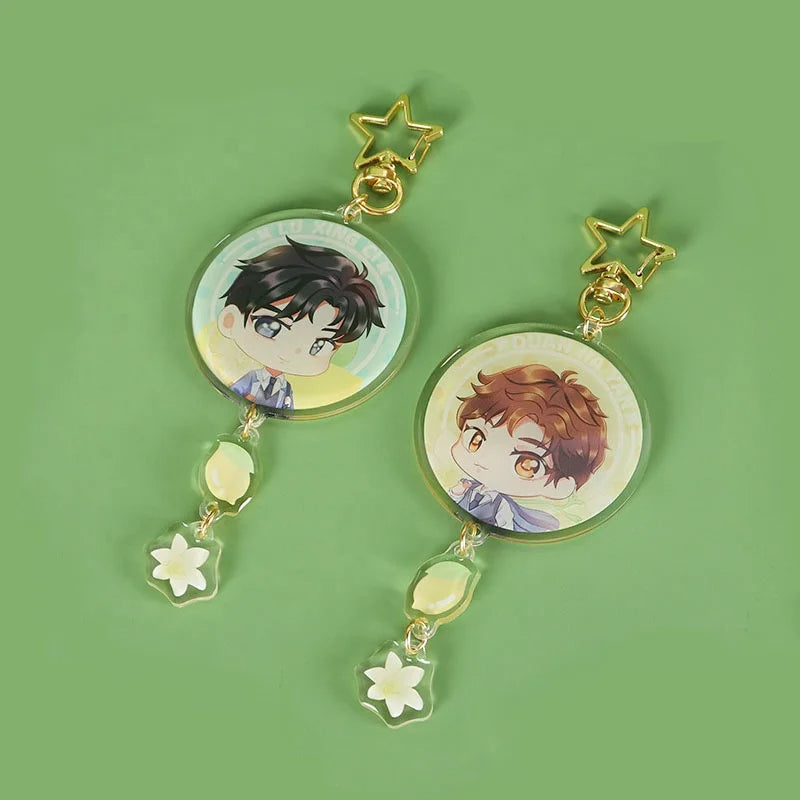 Wholesale Promotional Gift Anime Cartoon Printed Linked Clear Plastic Make Your Own Diy Acrylic Resin Keychain