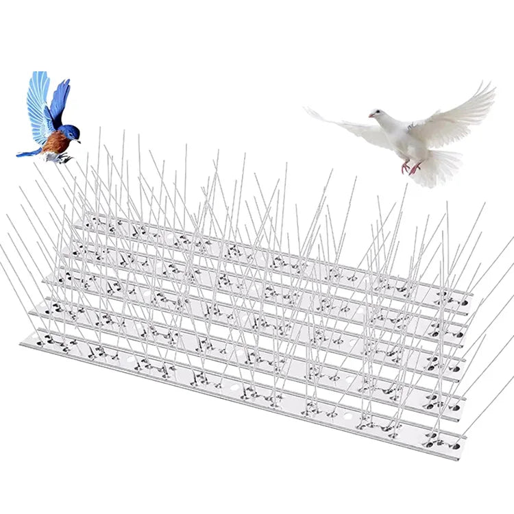 25 cm Stainless Steel Caltrops Spike Kit Keep off Cat Squirrel Deterrent Trap Pigeon Repeller Device Outdoor Anti Bird Spikes