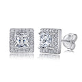 Birthstone 925 Silver Stud Earrings Women