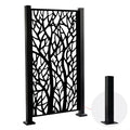 Decorative Aluminum Laser Cut Metal Fencing Systems Panels Aluminum Fence Screen Panels