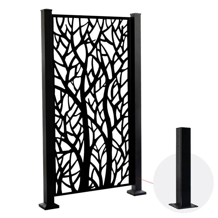 Decorative Aluminum Laser Cut Metal Fencing Systems Panels Aluminum Fence Screen Panels
