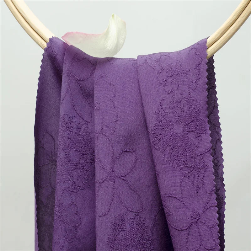 Breathable Organic Rose Fiber Woven Jacquard Fabric Elegant Silky Smooth Rose Cellulose Fiber 118gsm for Clothing Home Textile