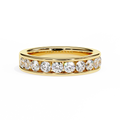 Channel Set Round Cut Lab Grown Diamond Wedding Band  Half eternity band  Bridal Promise gift for her  Engagement Ring