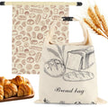 2 Pack Reusable Bread Bags for Homemade Breads Beeswax Bag for Food Sourdough Bread Bags