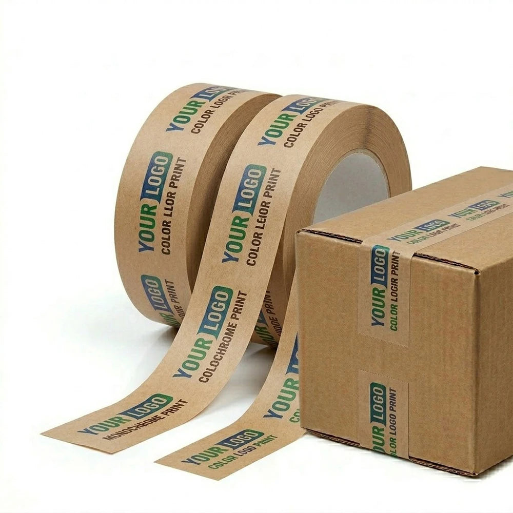 Premium Custom Printed Waterproof Self-Adhesive Kraft Tape Rigid Cardboard Box Die-Cut Stickers for Warning Labels Ultimate