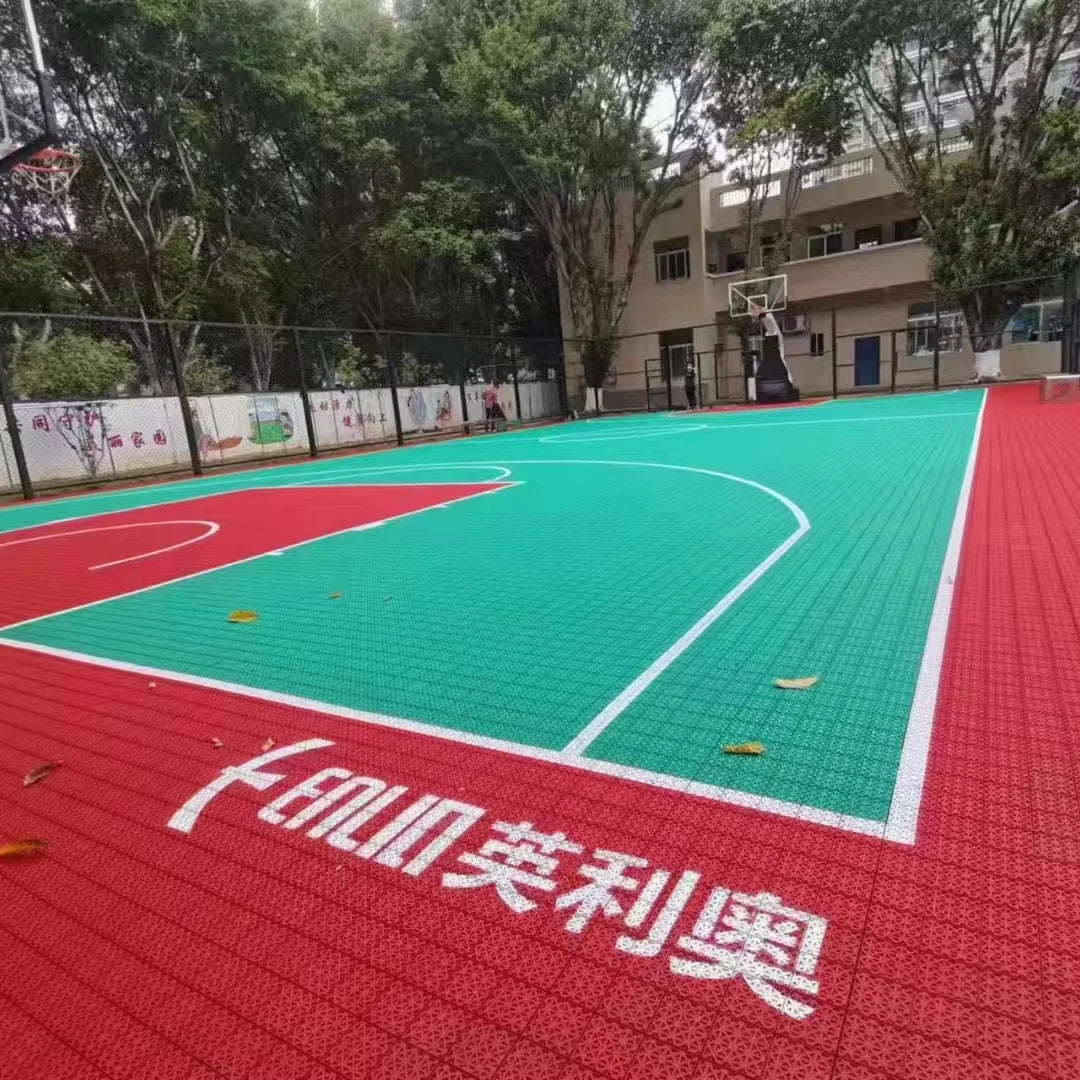 Enlio ProLock Interlocking PP Tiles Heavy-Duty Multi-Sport Court Surface for Basketball Volleyball Tennis | Outdoor Flooring