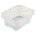 Mini Basket Non-Slip DIN A7 16 x 12 x 7 cm Jonas Transparent/Blue