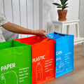 Kitchen Recycling Bin Trash Sorting Organizer Reusable and Waterproof Laminated Waste Bag for Home