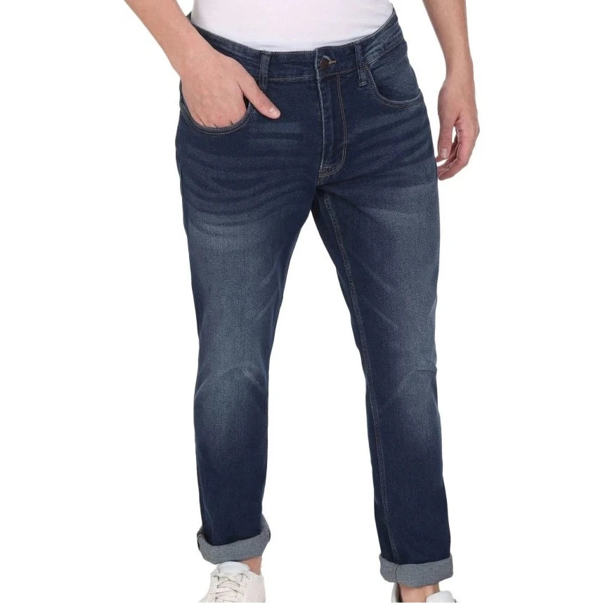 2025 Men's Denim Jeans Regular Fit Lightweight Winter Autumn Print Design Comfortable Solid Color Pockets Wholesale Custom