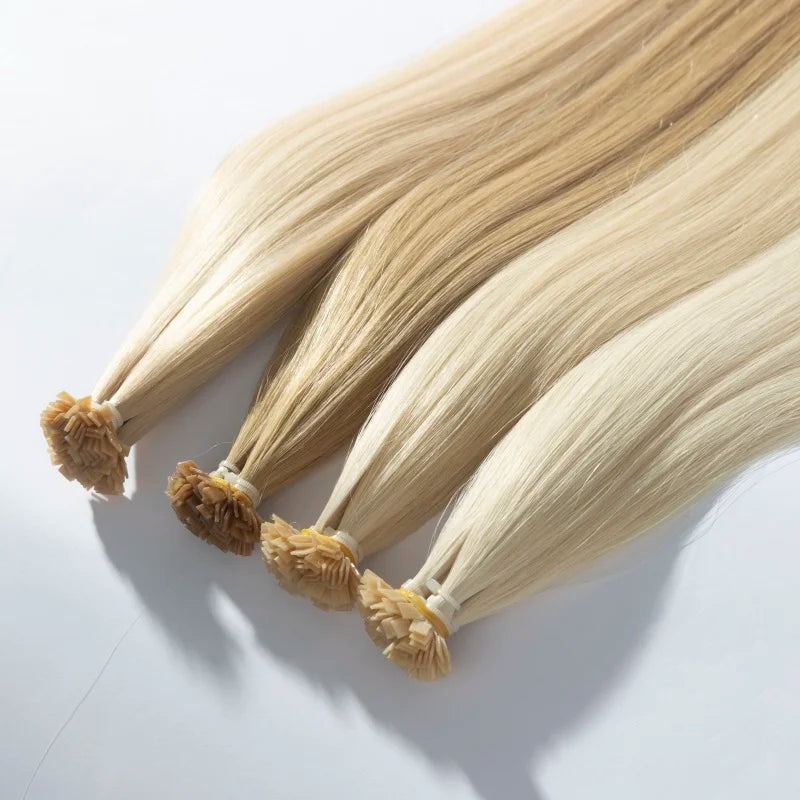 Greathairgroup Best Quality Hot Sale Factory Price Virgin Russian Hair Straight U Tips Extensions Single Donor 53 Colors