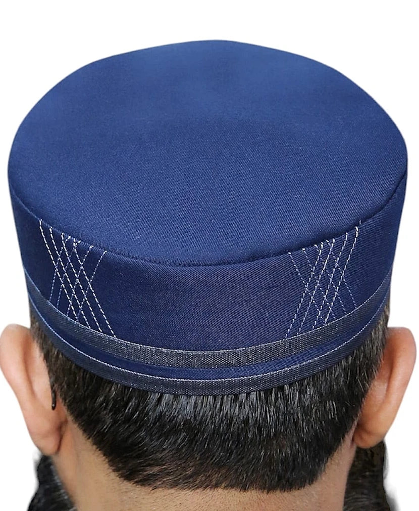 Customizable Premium Polyester Nusrat Style Islamic Hat Namaz Muslim Embroidery Pattern Casual Daily Use Blank Ethnic Hats Caps
