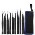 DIY Grade 9 1 ESD Anti-static 1.5mm Stainless Steel Tweezers Set ESD-10 to ESD-18