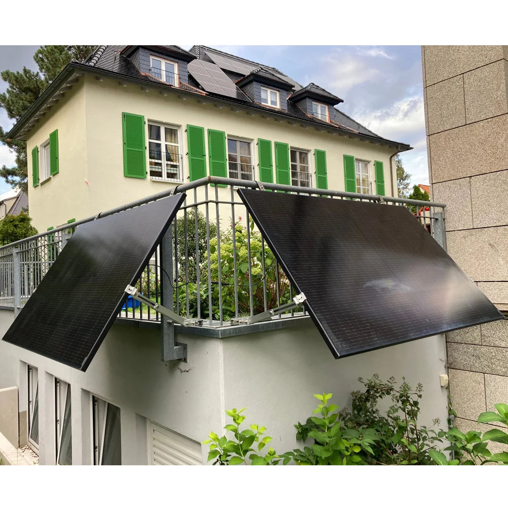 Aluminum Easy Solar Mounting Kit for Plug and Play 600w Balkonkraftwerk Balcony Solar Panel System