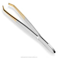 Professional Pointed Tip Stainless Steel Eyebrow & Eyelash Tweezers Gold Tone Beauty Tool for Makeup Eyebrow Tweezers