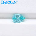 Blue Paraiba Synthetic YAG AGL Certificate Pear Shape Loose Stone with Inclusions for DIY Accessories in Jewelry Making