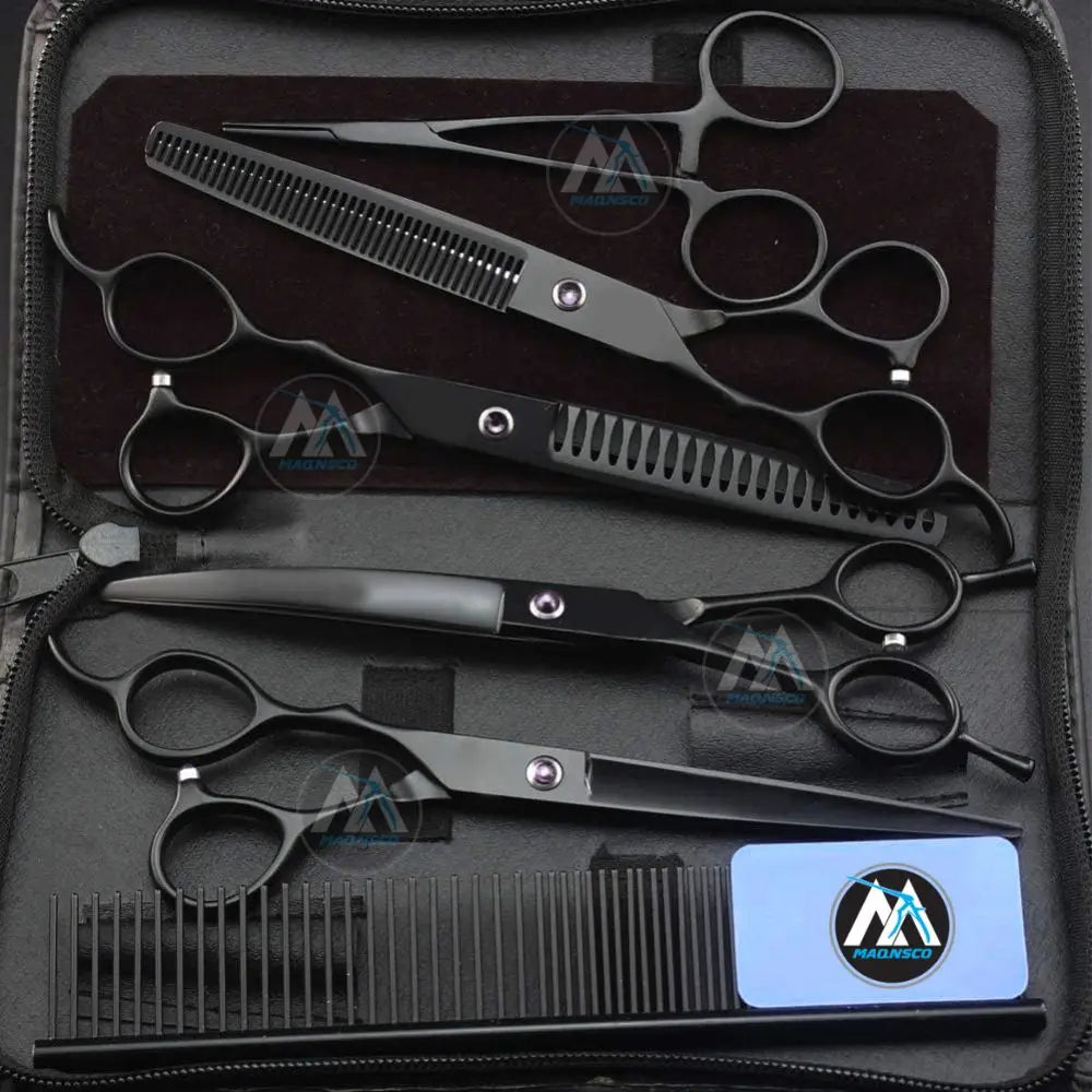 Left-Handed Hair Scissors Set VG10 Stainless Steel Thinning Shears Steel Handle for Beauty Salon Usage Barber Cutting Shears