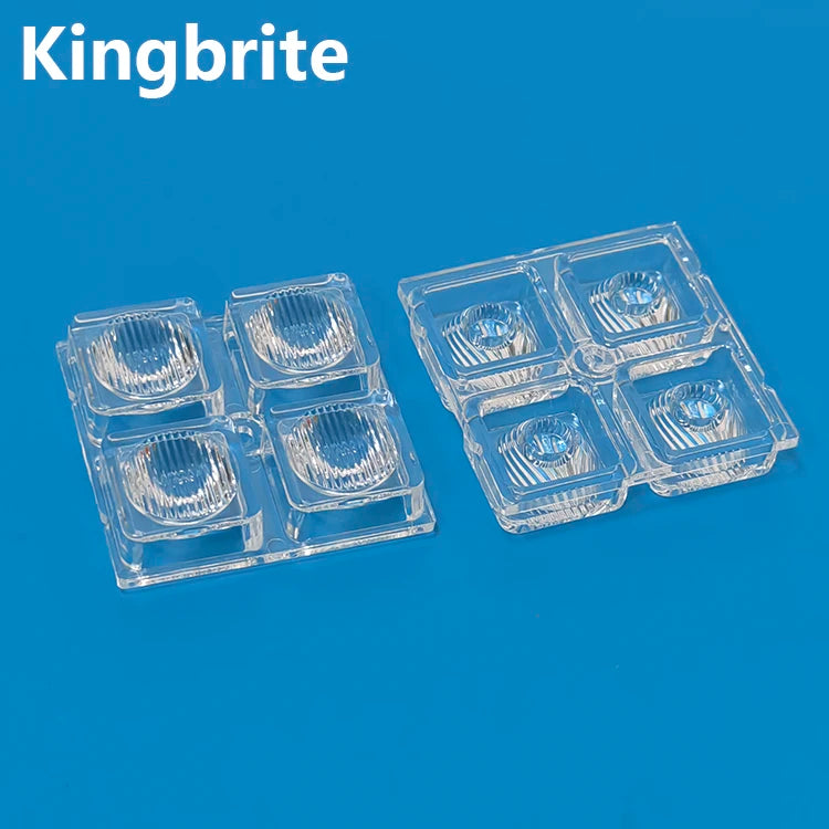 50x50mm 2x2 5050 Led Wallwasher Lens 20x50 Degree Lens Module Stripe Surface Oval Light Lens
