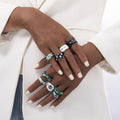 New Vintage Stacking Y2K Hollow Oil Drip Enamel Rings Colorful Irregularly Designed Finger Rings for Girls Made Brass-for Gifts