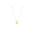 925 Sterling Silver Round Plate Necklace From Turkey