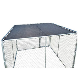 10'W X 10'L Black Dog Kennel Shade Cover Metal Wire with Zipper Closure Animal Pattern House Design Stylish Backpacks Type