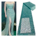 2024 Factory Direct Sale Luxury Bridal Dress Lace Mesh Wedding Embroidery Sequin Beads Fabrics for Woman Evening Party Dress
