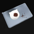 Pet Mat Silicone Pet Food Pad Bowl Drinking Mat Dog Feeding Placemat Pet Supplies Anti Slip Waterproof for Dogs Cats Solid Color