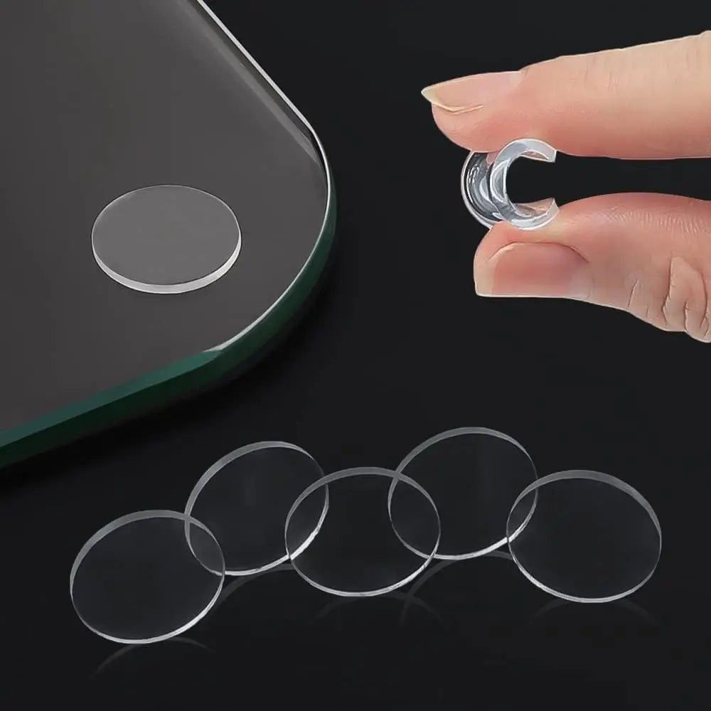 PVC Glass Table Top Bumpers Non-Adhesive Glass Table Top Anti Slip Pads Clear Rubber Glass Table Top Grippers (Round & Square)