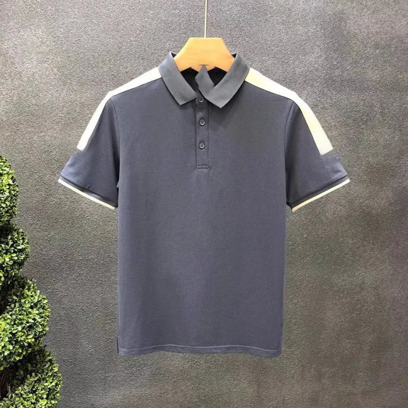 Oem customized summer new thin lapel embroidery short sleeved casual spot men's business fashion color polo shirt