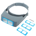 Boasta Adjustable Headband Magnifying Glass with 4 Interchangeable Optical Lenses 1.5/2.0/2.5/3.5X for Jewelry Repair Tool Set
