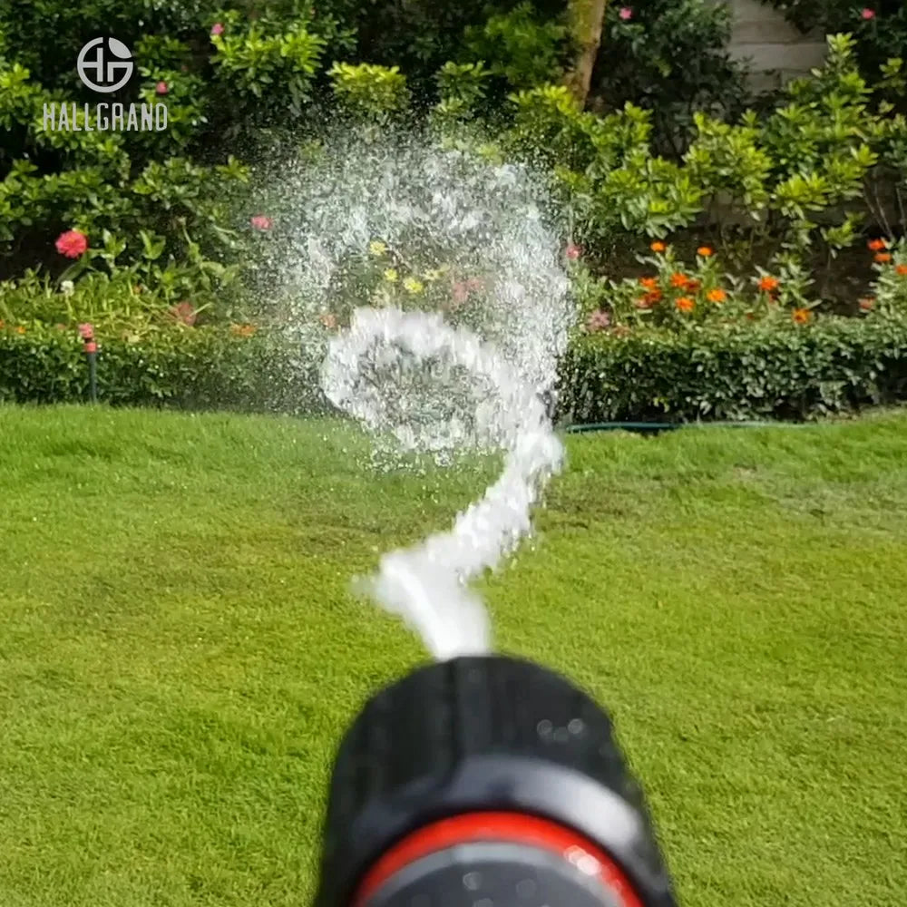 High Speed Helix Spray Cyclone Nozzle-Water Powered with Variable Spray Patterns and Soft Grip