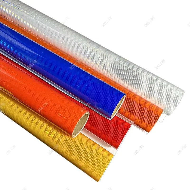 1.22mx45.7m 3 Years Microprismatic Eco Solvent Printing White Self Adhesive Printable Material Reflective Sheeting