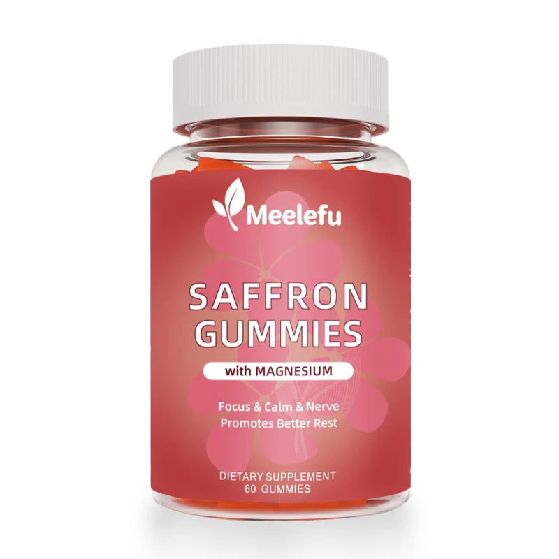 Meelefu OEM/ODM Saffron Supplements Gummies Saffron Extract for Mood. Energy Eye Support for Women & Men