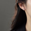 Low MOQ Wholesale blue zirconia earrings fish tail jewelry sterling silver 925