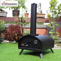 Ovendesign Durable 13 Inch Portable Pizza Oven Outdoor Use for Wood/Pellets/Charcoal Powder Coated BBQ Grill Wood Fire Oven