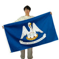 100% Polyester American Outdoor Election Banner Customized 3-5FT Louisiana Flag Promotional Pennant Product