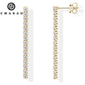 Fashion Jewelry Gift 1.80cttw 2.5mm Moissanite Dangle 925 Sterling Silver Long Tassel Stud Earrings for Women