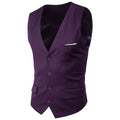 OEM custom logo embroidery printed design Vest coat Men slim vest Pure color business wedding Vest coat