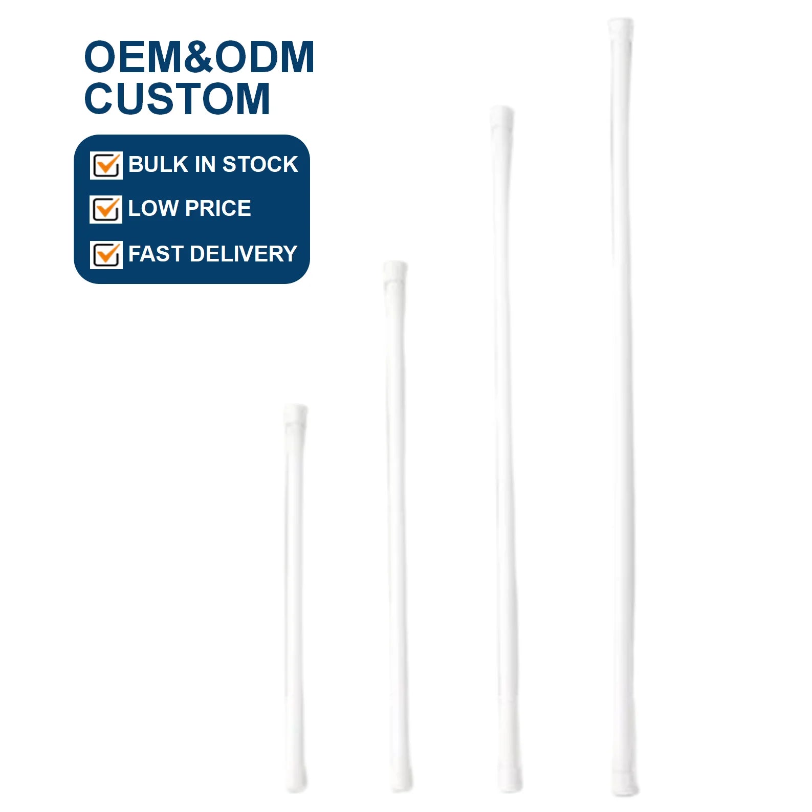 Wholesale JE White Metal Iron Expandable Mini Tension Pole Modern Design Style Cheap Small Spring Tension Rod