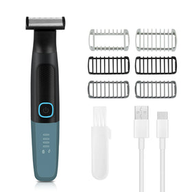 2025 Upgraded Beard & Body One Blade Hair Trimmer for Men [All-in-One] Groin & Ball Hair Painless Electric Shaver Travel Razor