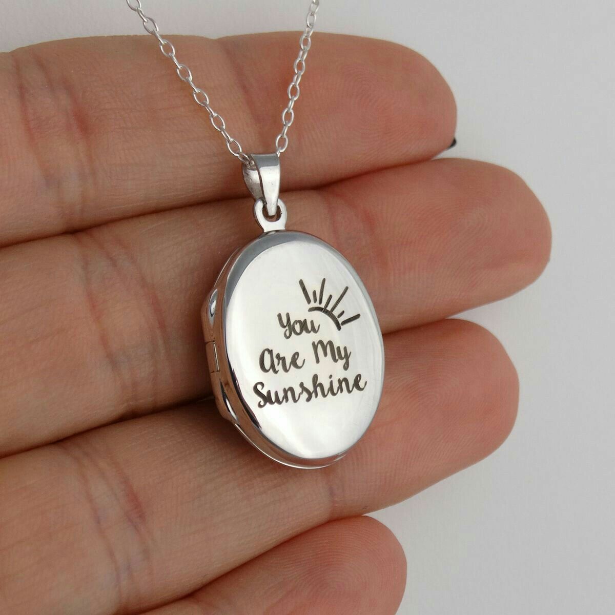 Pocket Watch Necklace Stainless Steel  Round Picture Frame Photo Necklaces