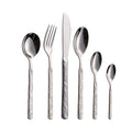 Hammered Handle Mirror Polish Luxury Silverware Knife Fork Spoon Stainless Steel Wedding Restaurant Cutlery Set