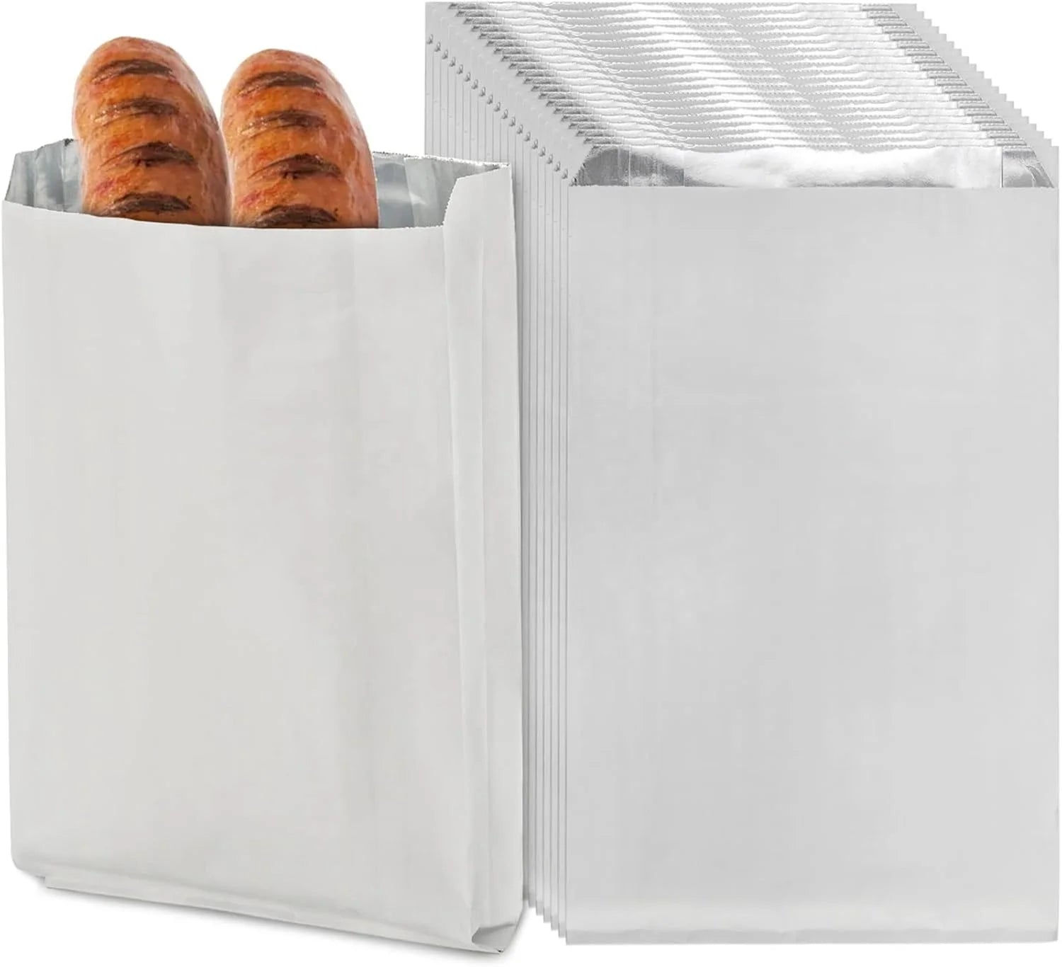 High-quality Thick Food-safe Aluminum Foil Lining Grease-resistant Leak-proof Paper Fast Food Wrap Bags