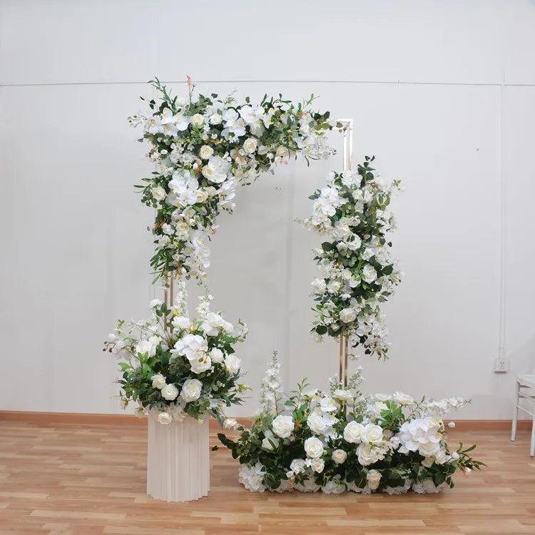 Wedding Backdrop Road Lead Floral Artificial Moon Gate Decor Rose Flowers Runner Ball Row Centerpiece Arch Flower for Wedding