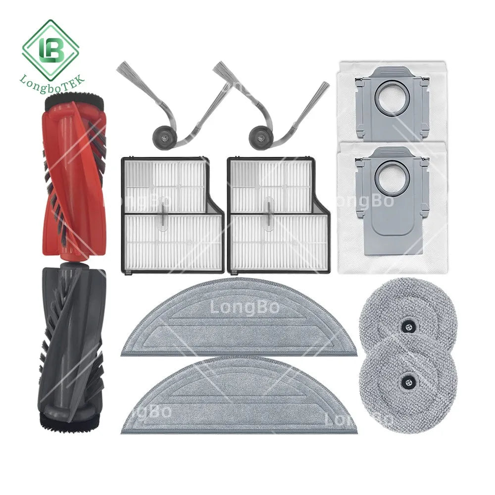Fit for Roborock Saros 10 / S9 MaxV Ultra Robotic Vacuum Parts Roller Rubber Side Edge Brush Hepa Filter Corner Mop Cloth Bag