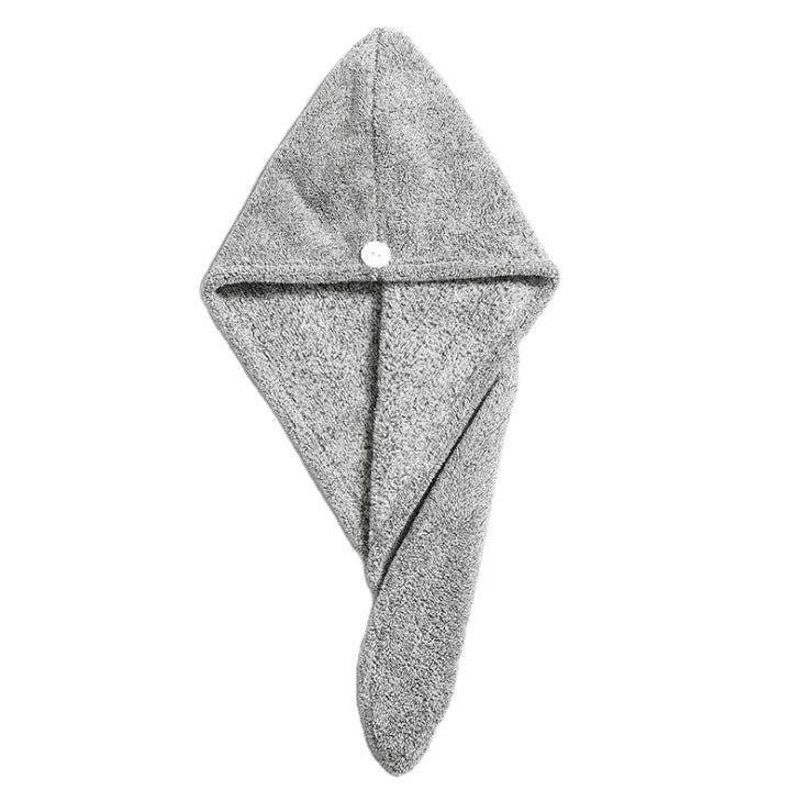 Grey Color Bamboo Charcoal Microfiber Fiber Hair Turban Japan Hair Turban