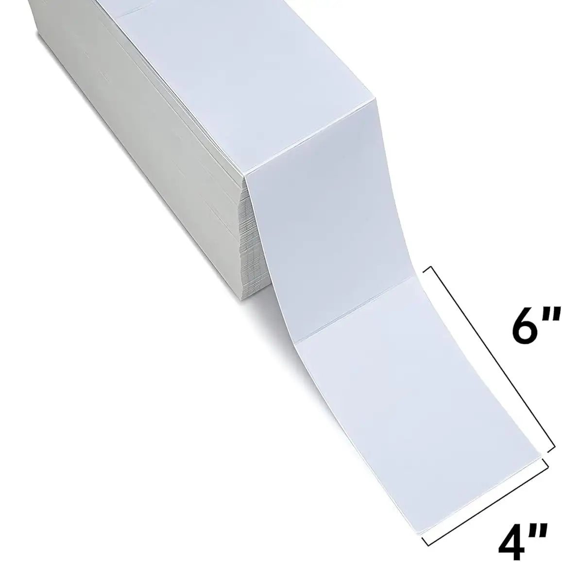 Lantai 4 * 6 Inch 100*150 Thermal Shipping Label Sticker Thermal Paper Thermal Waybill Sticker Label Stack (3000pcs Per Stack)