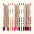 Wholesale No Label Bulk Retractable Girl Vegan Black Lip Liner Pencil Girl Transfer Proof Dark Brown Lip Liner with Logo