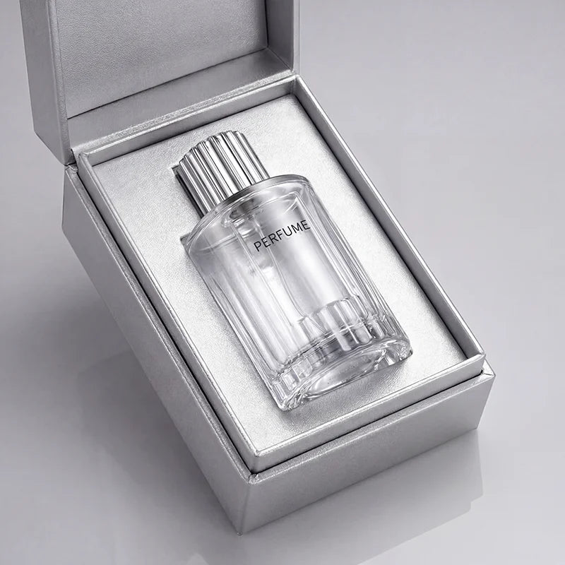Luxury Round 100ml Clear Empty Crimp Glass Perfume Bottle Without Lid
