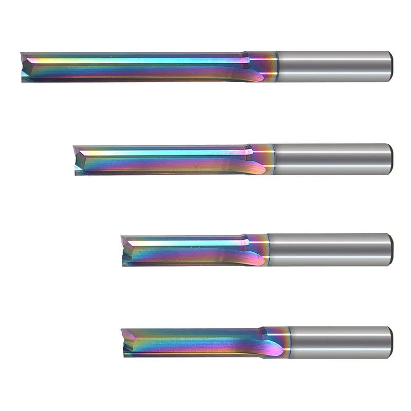JR135 2F Straight Groove Milling Cutter  DLC  Coated CNC Woodworking Router Bit Density Board Carving Cutter